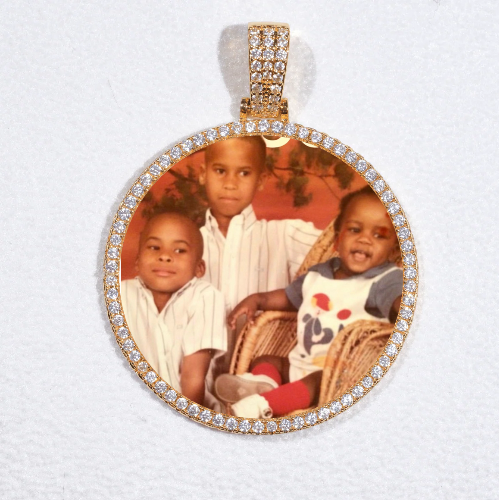 MEDIUM 3D CIRCLE CUSTOM PICTURE PENDANT