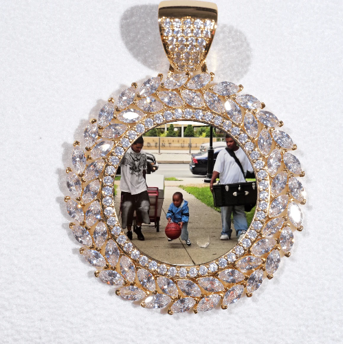 Large 3D Wheat Ear Custom Picture Pendant