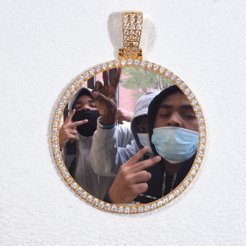 MEDIUM 3D CIRCLE CUSTOM PICTURE PENDANT