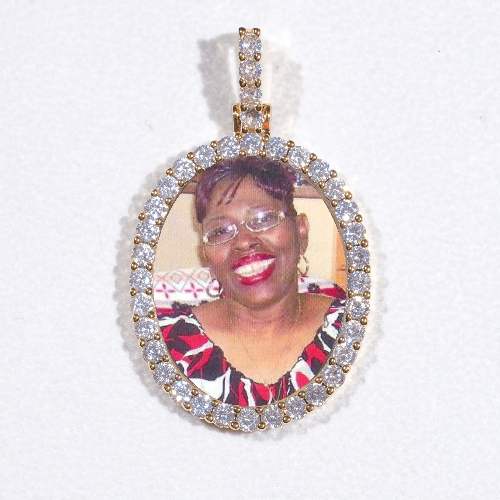3D Oval Custom Picture Pendant
