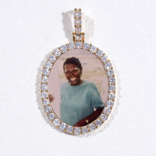3D Oval Custom Picture Pendant