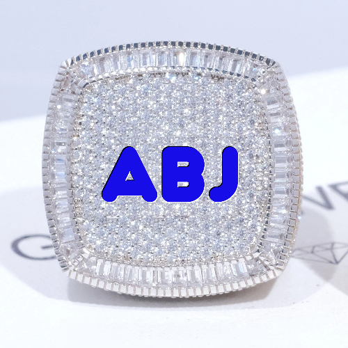 CUSTOM LETTER 3D ICED RING