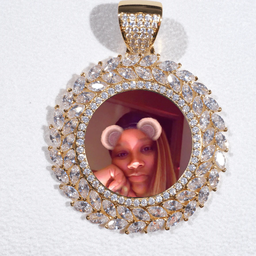 Large 3D Wheat Ear Custom Picture Pendant