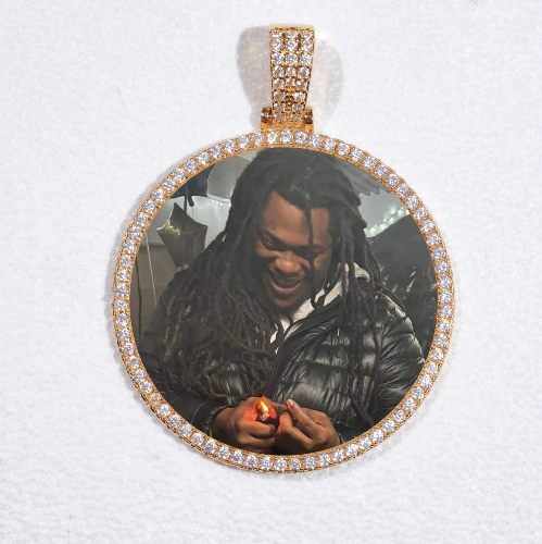 MEDIUM 3D CIRCLE CUSTOM PICTURE PENDANT