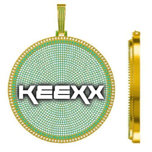 CUSTOM LETTER NECKLACE 3D BIG DISC