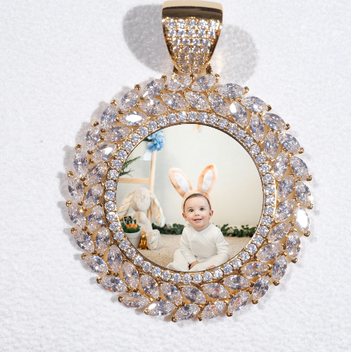 Large 3D Wheat Ear Custom Picture Pendant