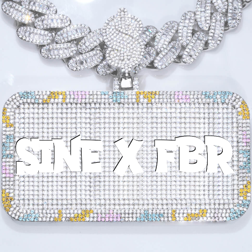 CUSTOM LETTER NECKLACE 3D COLORFUL SQUARE