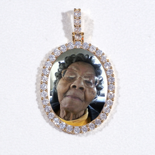 3D Oval Custom Picture Pendant