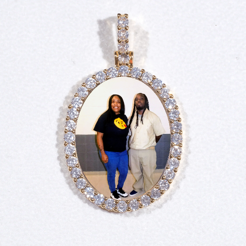 3D Oval Custom Picture Pendant
