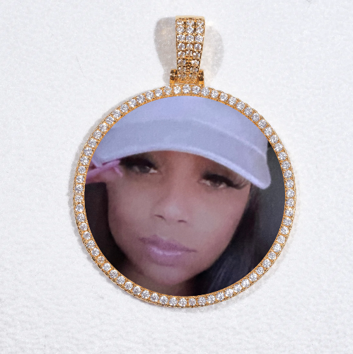 MEDIUM 3D CIRCLE CUSTOM PICTURE PENDANT