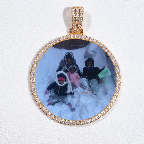 MEDIUM 3D CIRCLE CUSTOM PICTURE PENDANT