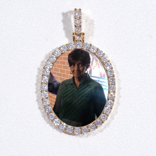 3D Oval Custom Picture Pendant