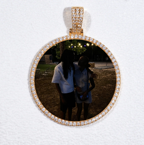 MEDIUM 3D CIRCLE CUSTOM PICTURE PENDANT