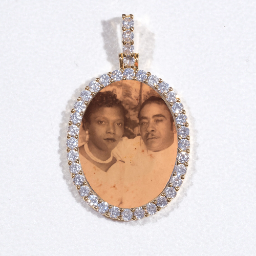 3D Oval Custom Picture Pendant