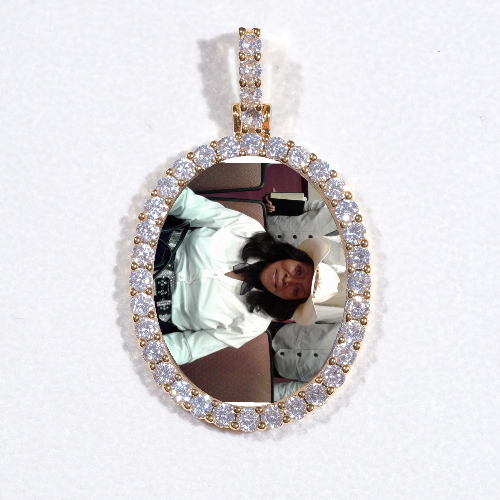 3D Oval Custom Picture Pendant