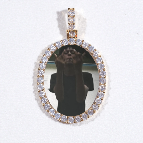 3D Oval Custom Picture Pendant