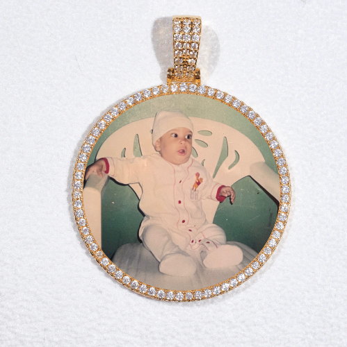 MEDIUM 3D CIRCLE CUSTOM PICTURE PENDANT