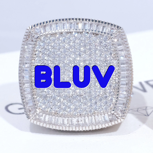 CUSTOM LETTER 3D ICED RING