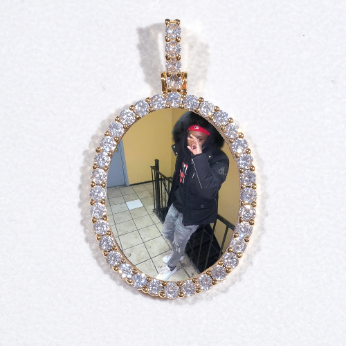 3D Oval Custom Picture Pendant