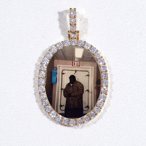 3D Oval Custom Picture Pendant