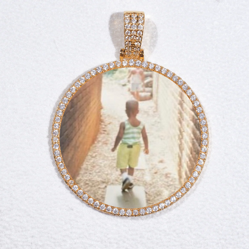 MEDIUM 3D CIRCLE CUSTOM PICTURE PENDANT