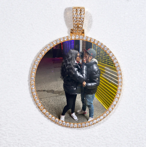 MEDIUM 3D CIRCLE CUSTOM PICTURE PENDANT