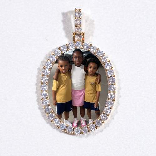 3D Oval Custom Picture Pendant