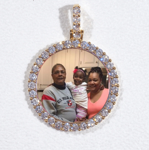 3D CIRCLE CUSTOM PICTURE PENDANT SMALL SIZE