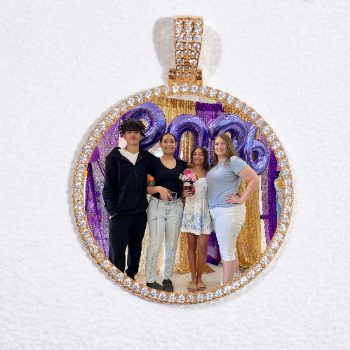 MEDIUM 3D CIRCLE CUSTOM PICTURE PENDANT