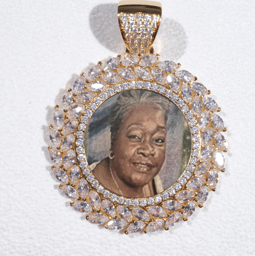 Large 3D Wheat Ear Custom Picture Pendant