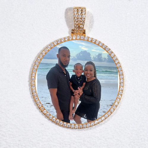 MEDIUM 3D CIRCLE CUSTOM PICTURE PENDANT