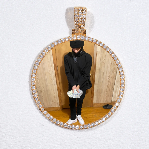 MEDIUM 3D CIRCLE CUSTOM PICTURE PENDANT
