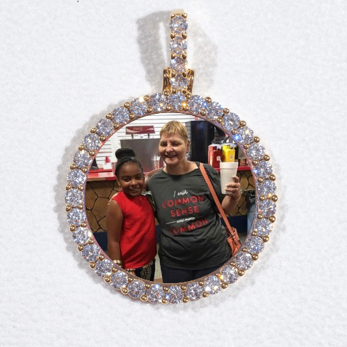 3D CIRCLE CUSTOM PICTURE PENDANT SMALL SIZE