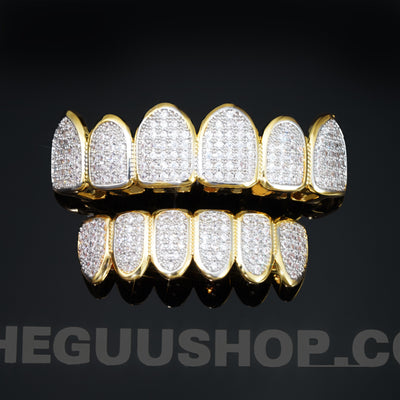 Hip Hop Real Gold-Plated Micro CZ Grillz