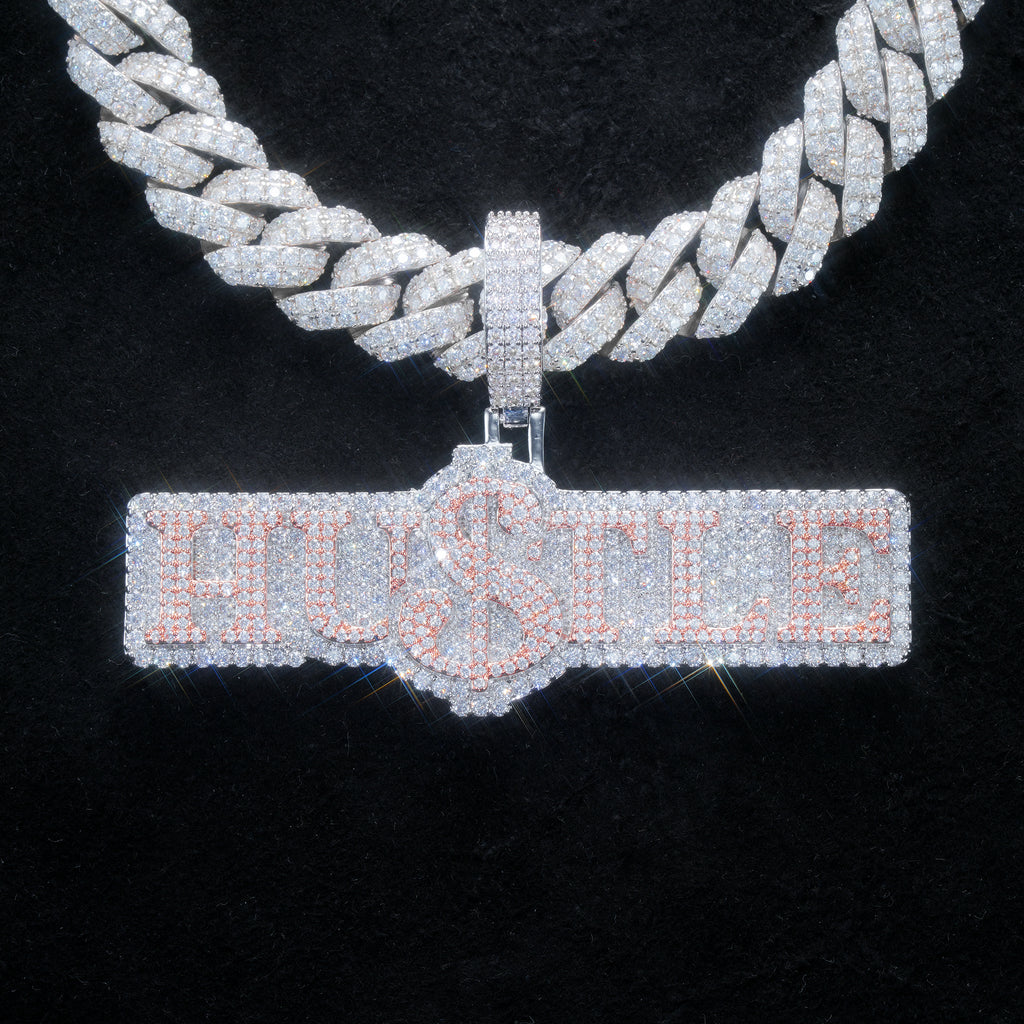HUSTLE TWO LAYER ICED NECKLACE