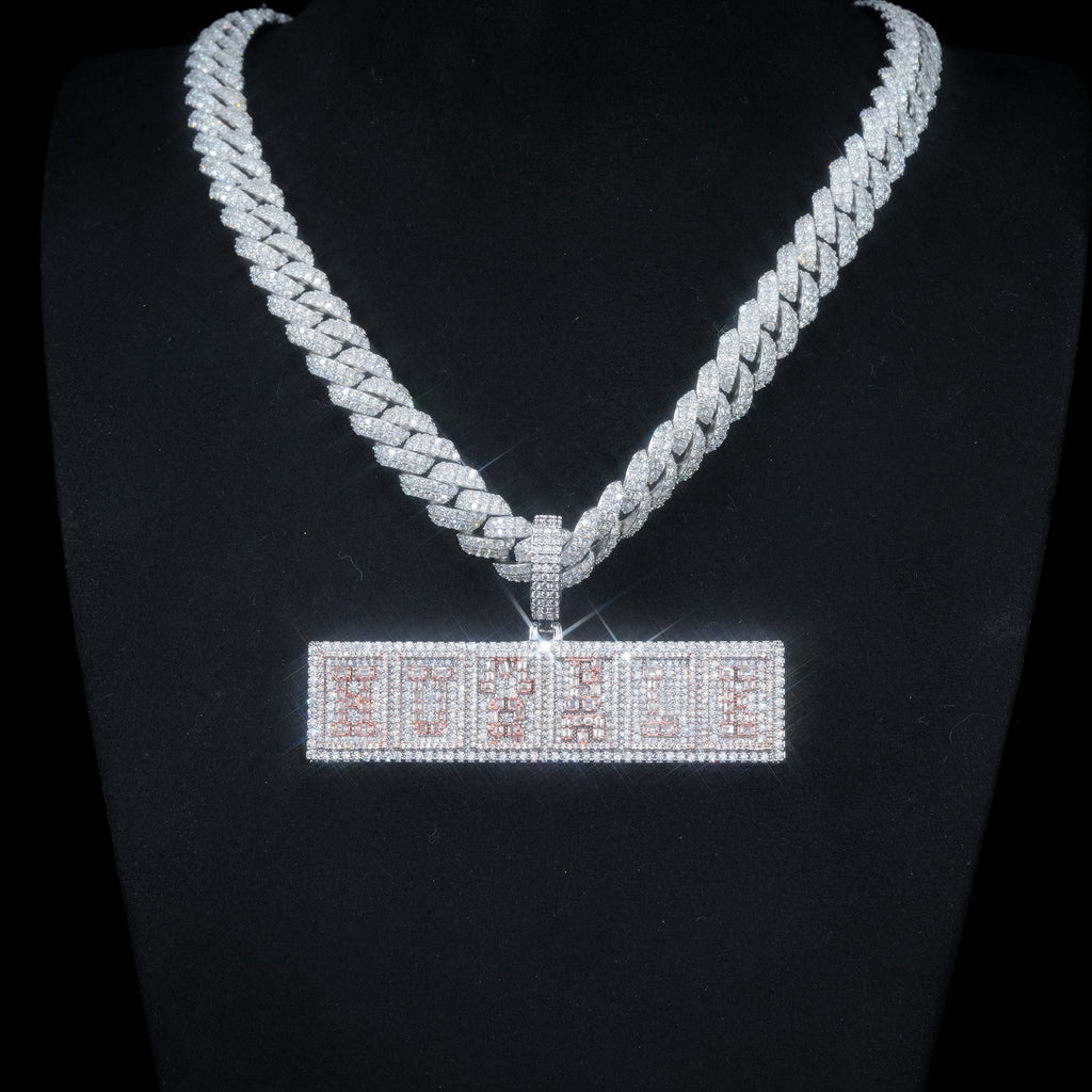 HUMBLE HUSTLE Baguette Iced Pendant