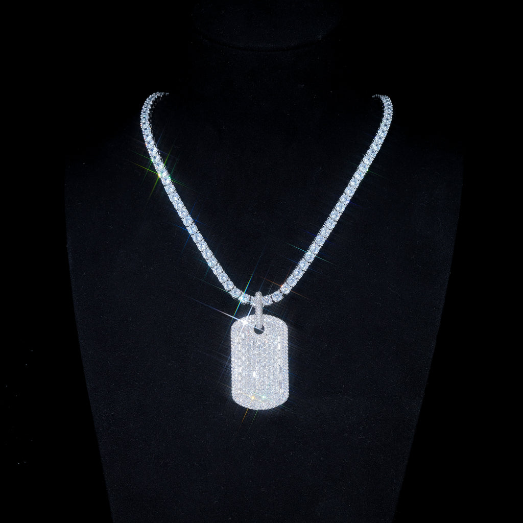 ICED DOG TAG PENDANT