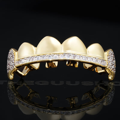 18K Gold-Plated Micro-inlay CZ Grillz