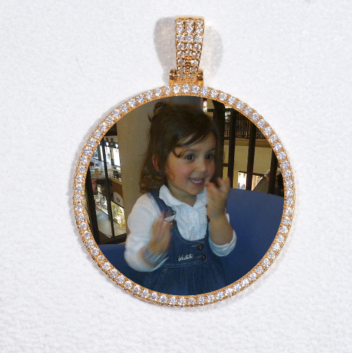 MEDIUM 3D CIRCLE CUSTOM PICTURE PENDANT