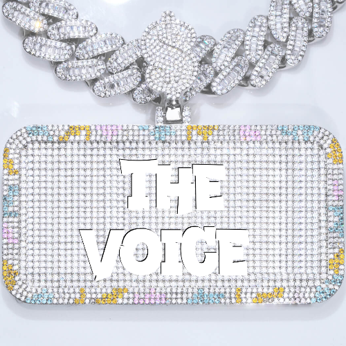 CUSTOM LETTER NECKLACE 3D COLORFUL SQUARE