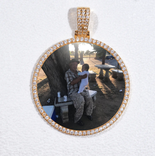 MEDIUM 3D CIRCLE CUSTOM PICTURE PENDANT