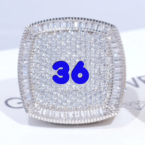 CUSTOM LETTER 3D ICED RING