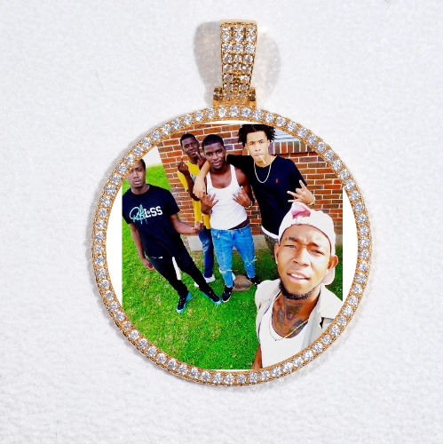 MEDIUM 3D CIRCLE CUSTOM PICTURE PENDANT