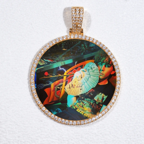 MEDIUM 3D CIRCLE CUSTOM PICTURE PENDANT