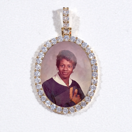 3D Oval Custom Picture Pendant