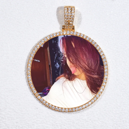 MEDIUM 3D CIRCLE CUSTOM PICTURE PENDANT