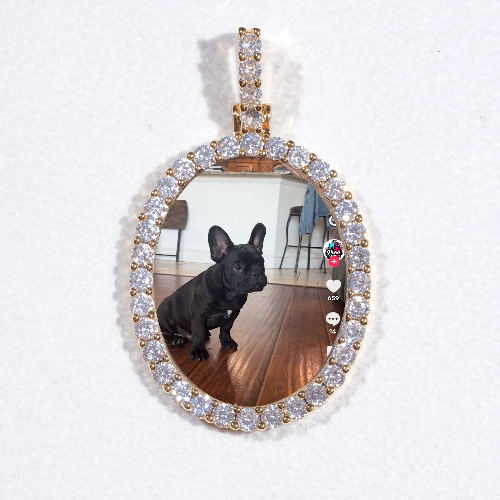 3D Oval Custom Picture Pendant