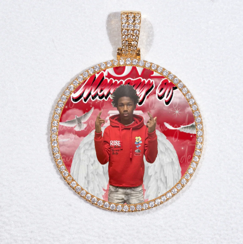 MEDIUM 3D CIRCLE CUSTOM PICTURE PENDANT