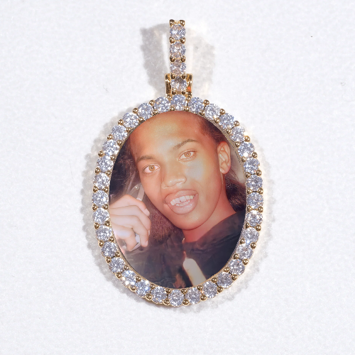 3D Oval Custom Picture Pendant