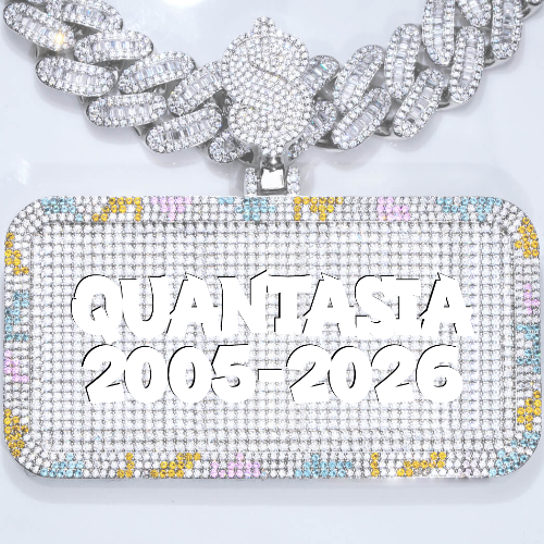 CUSTOM LETTER NECKLACE 3D COLORFUL SQUARE